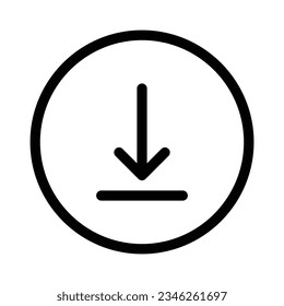 Icono De Descarga, Botón De Descarga, Símbolo De Descarga Para Aplicación Móvil Y Sitio Web, Icono De Interfaz De Usuario Ilustración Del Elemento De Diseño Vector Ilustración