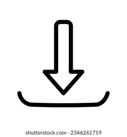Download Icon, Download Button, Download Symbol For Mobile Application And Website, User Interface Icon Design Element Vector Illustration