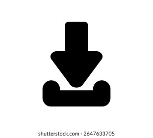 Ícone Download. Descarregue o design vetorial do botão e a ilustração.
