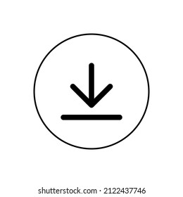 Download icon. Download button. Vector illustration isolated on white background. EPS 10