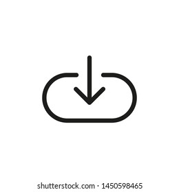 Download icon. Can use for web, application, infographic element, sign, symbol ui, mobile icon