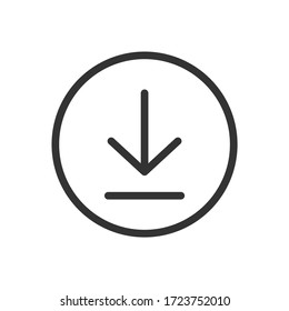 Descargar icono en círculo. Ilustración vectorial.