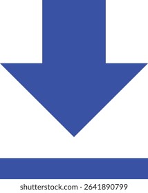 Download icon in clean vector style, symbolizing file transfer, saving, or data retrieval. Perfect for apps, websites, and UI design. Fully editable Adobe Illustrator EPS file included.