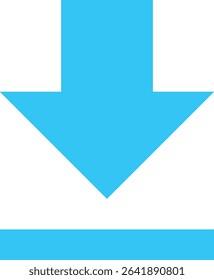 Download icon in clean vector style, symbolizing file transfer, saving, or data retrieval. Perfect for apps, websites, and UI design. Fully editable Adobe Illustrator EPS file included.