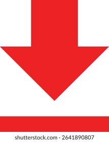 Download icon in clean vector style, symbolizing file transfer, saving, or data retrieval. Perfect for apps, websites, and UI design. Fully editable Adobe Illustrator EPS file included.