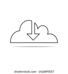 Download icon - Cloud download icon