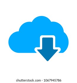 Download Icon - Cloud Download Icon - Computer Communication Concept