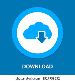 Download Icon - Cloud Download Icon - Computer Communication Concept