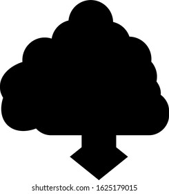 download icon - cloud Download icon - computer communication concept