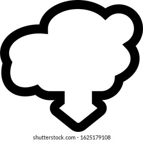 download icon - cloud Download icon - computer communication concept