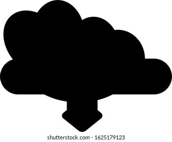 download icon - cloud Download icon - computer communication concept