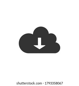 download icon - cloud Download icon - computer communication concept