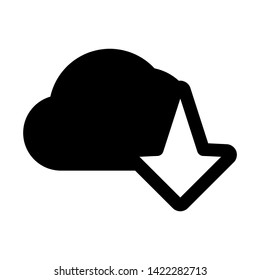 Download icon with cloud shape for your needs such website icon, mobile app icon, add yo presentation, etc