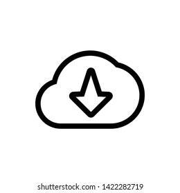 Download icon with cloud shape for your needs such website icon, mobile app icon, add yo presentation, etc