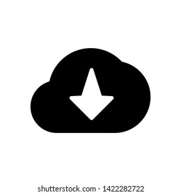 Download icon with cloud shape for your needs such website icon, mobile app icon, add yo presentation, etc