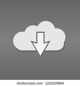 Download icon. Cloud download icon. Unloading.