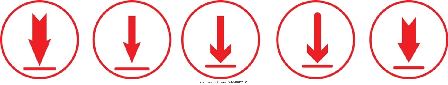 Herunterladene Symbol-Kollektion. Symbol für Software Download. Vektorillustration EPS 10.