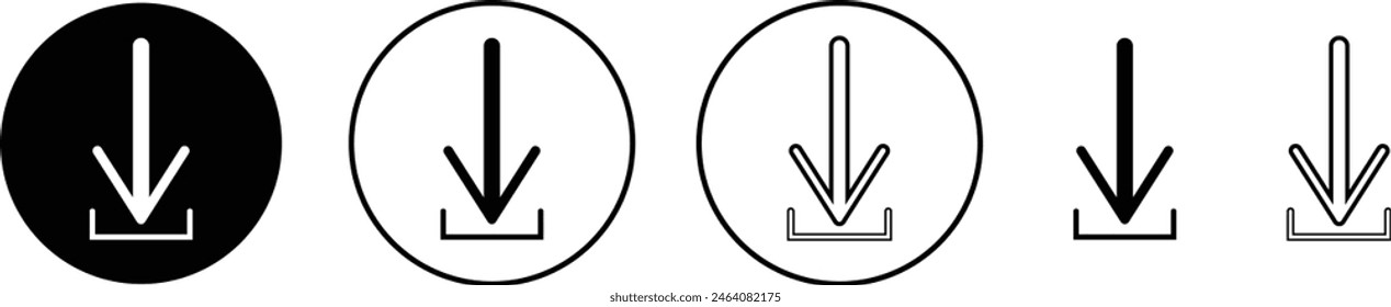 colección del icono de Descarga. Icono de Descarga de software. Ilustración vectorial eps 10.