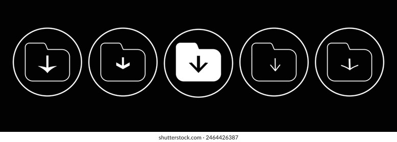 Download icon collection. Software download icon. Vector illustration. eps10.