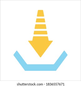 Download Icon Color Design Vector Template Illustration