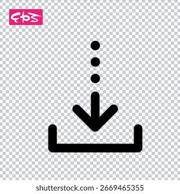 Icono de Descarga, icono de datos, icono de transferencia, formato EPS Vector icono archivo de ilustración