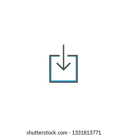 Download icon design. Essential icon vector illustration design