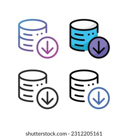 Download icon design in four variation color