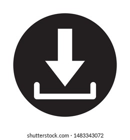 Download icon design. Download icon in trendy flat style design. Vector illustration.
