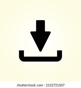 Laden Sie das Symbol-Design herunter. Schaltfläche hochladen. Symbol laden. Runde Taste. Vektorgrafik