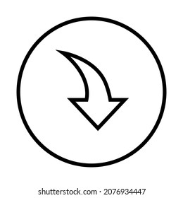 Download Icon. Design vector sign symbol. Flat design style. Vector illustration white background