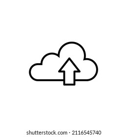 icono de descarga. dirección superior y nubes