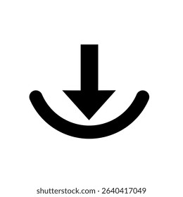 download icon. down arrow illustration. download arrow icon vector. download running illustration