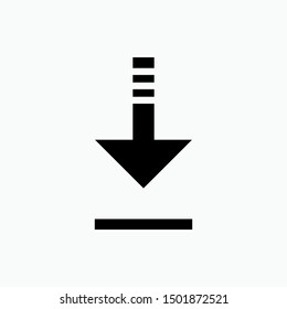 Download Icon - Down Arrow Vector, Sign and Symbol for Design, Presentation, Website or Apps Elements.