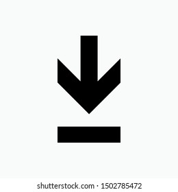 Download Icon - Down Arrow Vector, Sign and Symbol for Design, Presentation, Website or Apps Elements.