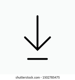Download Icon - Down Arrow Vector, Sign and Symbol for Design, Presentation, Website or Apps Elements.