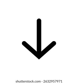 Ícone Download. Vetor de seta para baixo.