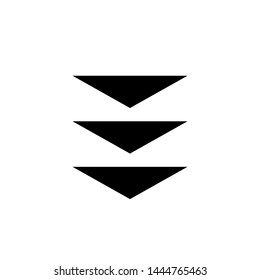 Download Icon. Down Arrow,Take Data or Get  File As A Simple Vector Sign & Trendy Symbol in Glyph Style for Design and Websites, Presentation or Mobile Application.