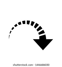 Download Icon. Down Arrow,Take Data or Get  File As A Simple Vector Sign & Trendy Symbol in Glyph Style for Design and Websites, Presentation or Mobile Application.