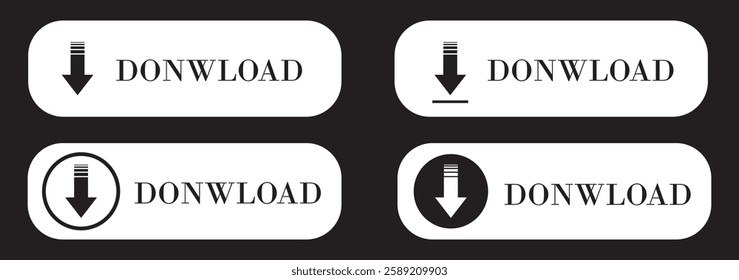 Download icon. Downloading sign. Download button. Arrow downloading icon. Download files icon. Vector illustration.