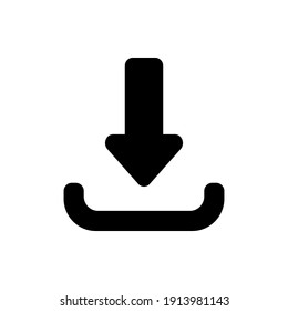 Download icon, Downloading icon symbol vector illustration.