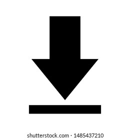 Download icon. Downloading vector icon on white background