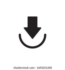 Download icon. Downloading vector icon on white background. eps 10