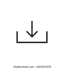Download icon. Downloading vector icon on white background. eps 10