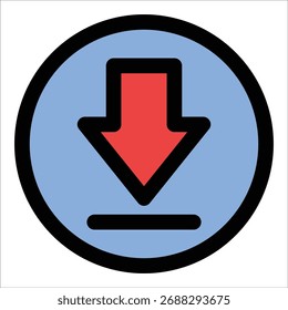 Elemento de icono de Descarga para diseño