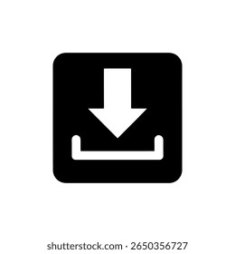 Ícone Download. Símbolo do botão Baixar arquivos. Ilustração vetorial.
