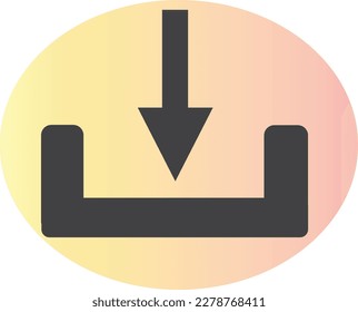 Download icon for files, softwares, songs, any media. Vector illustration of download symbol.