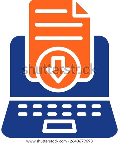 Download Icon Fill Vector Illustration