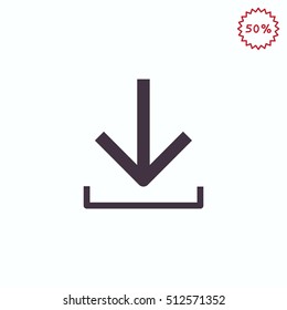  download icon flat .