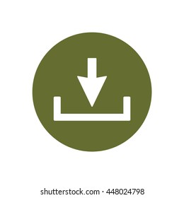 Download   icon. Flat design.