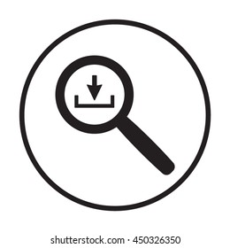 Download   icon. Flat design.